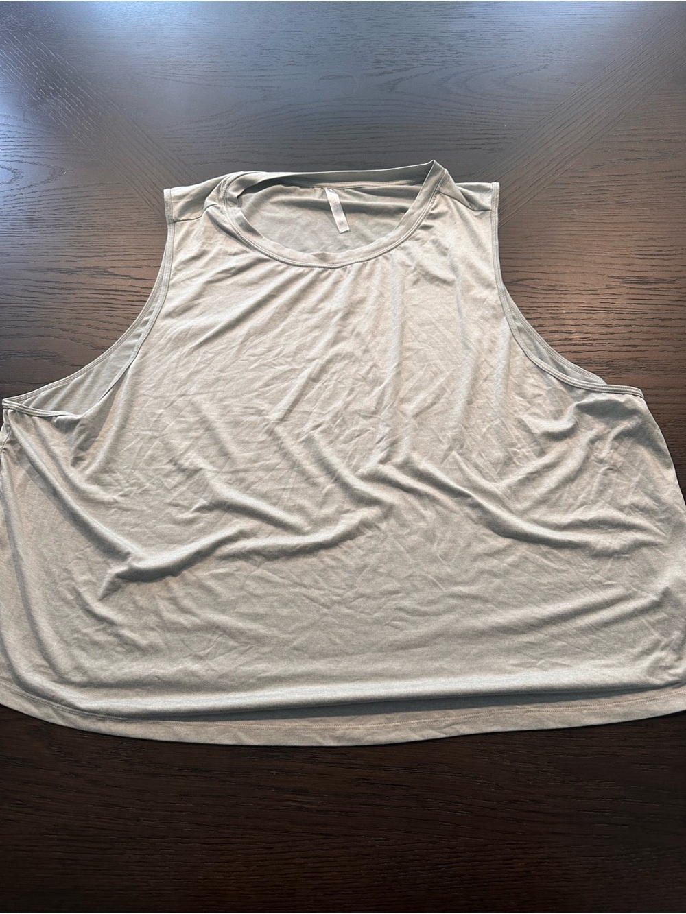 Fabletics Light Gray Scoop Neck Tank
